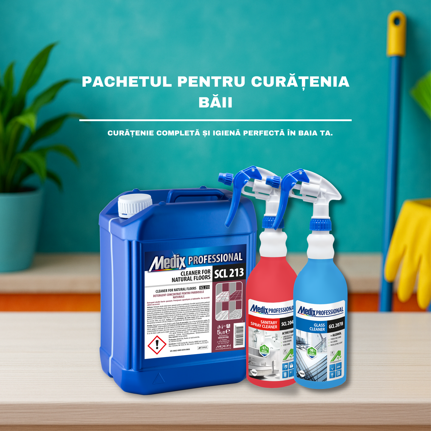 Pachetul pentru Curățenia Băii – Medix Professional
