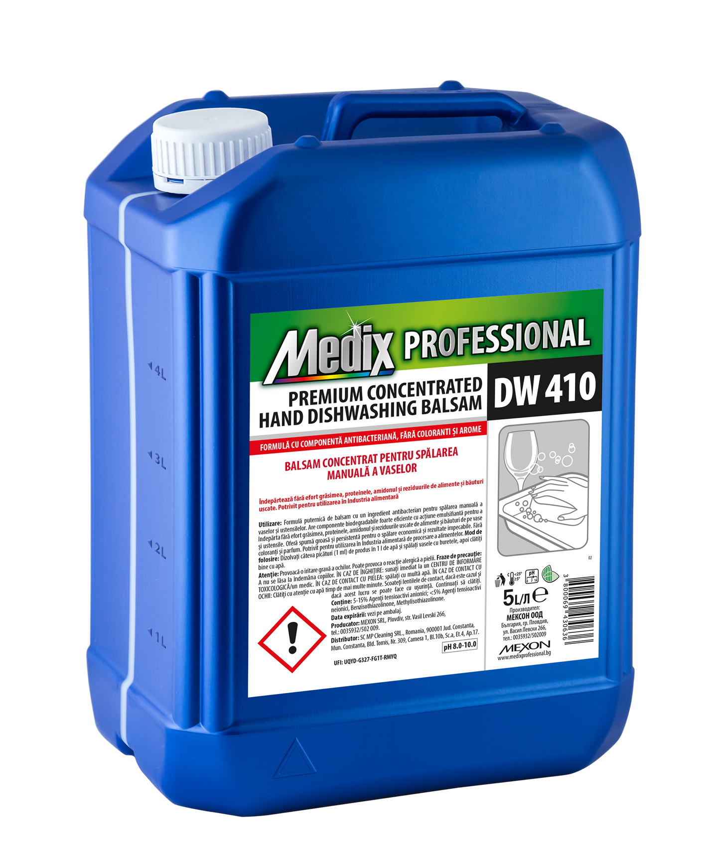 Medix Professional DW 410 – Balsam Concentrat Premium pentru Vase + Antibacterian (5L)