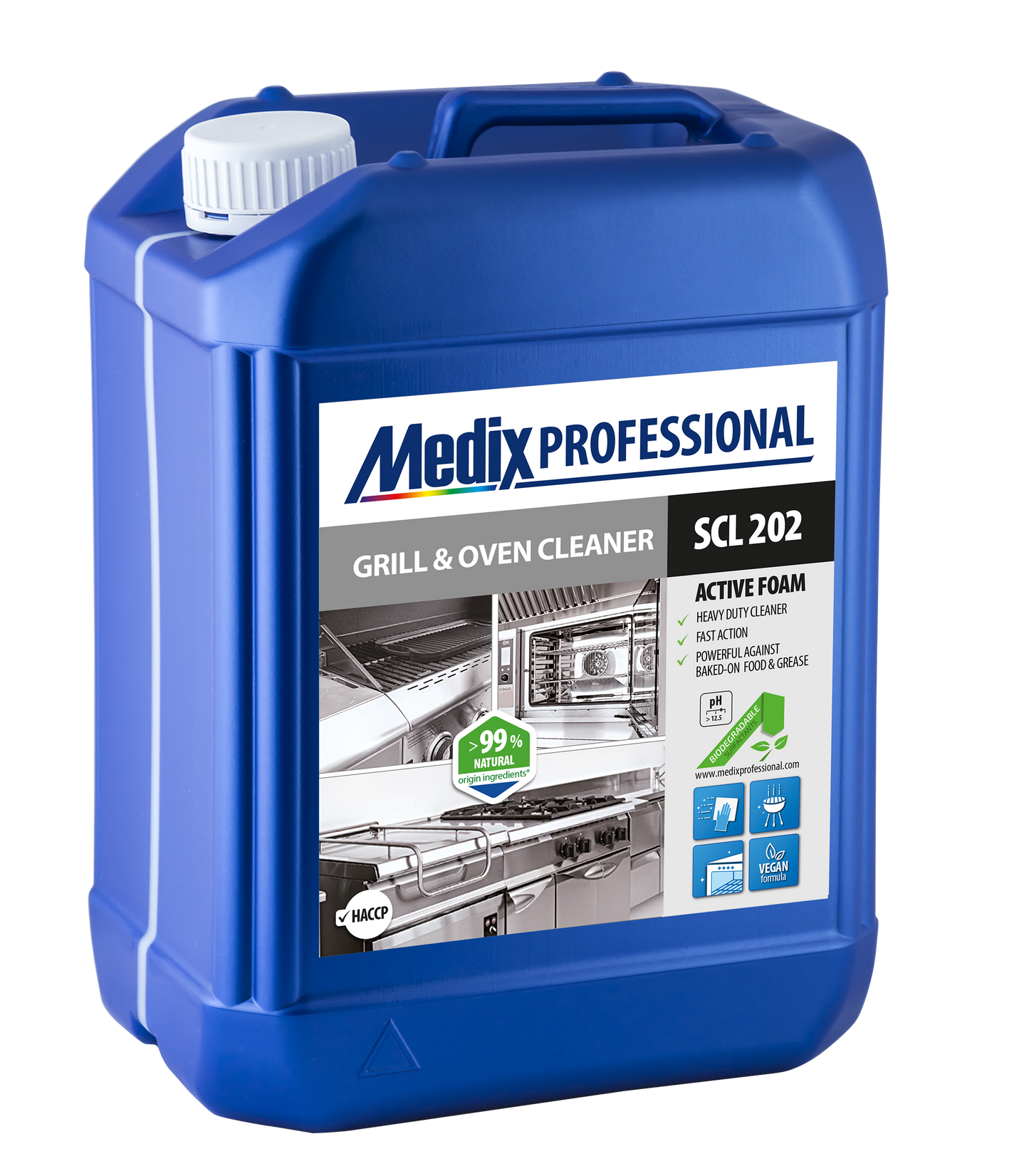 Degresant profesional pentru cuptor și grătar – Medix SCL 202 – 5L, acțiune rapidă, spumă activă