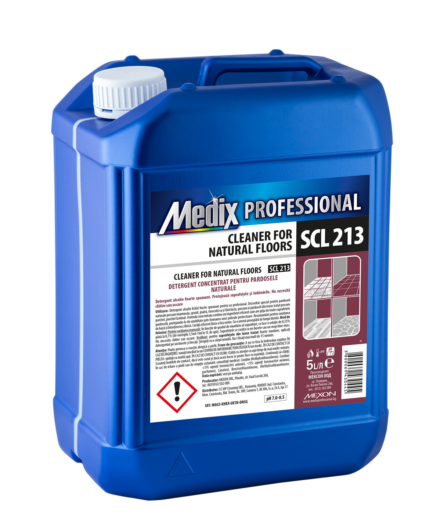 Medix Professional SCL 213 – Curățitor pentru Pardoseli Naturale, 5L, Fără Clătire
