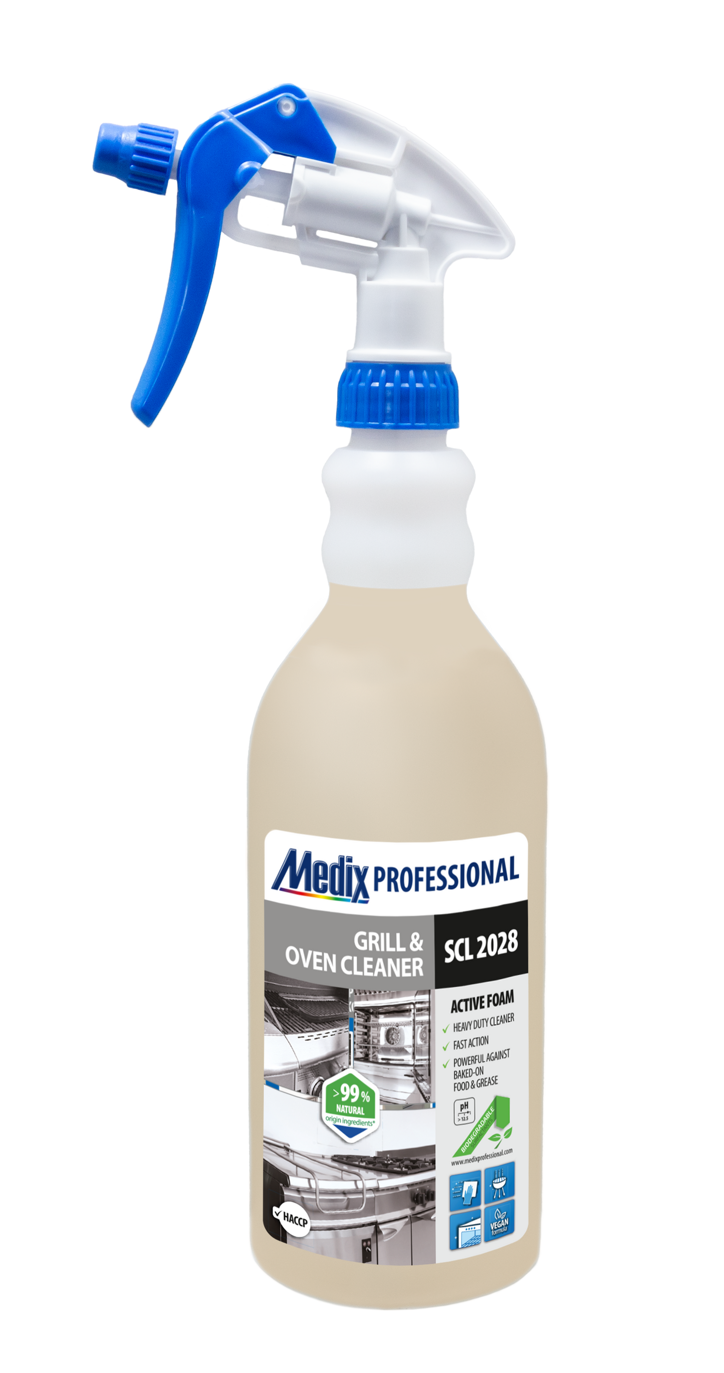 Spray degresant profesional pentru grătar și cuptor – Medix SCL 2028 – 750ml, acțiune rapidă