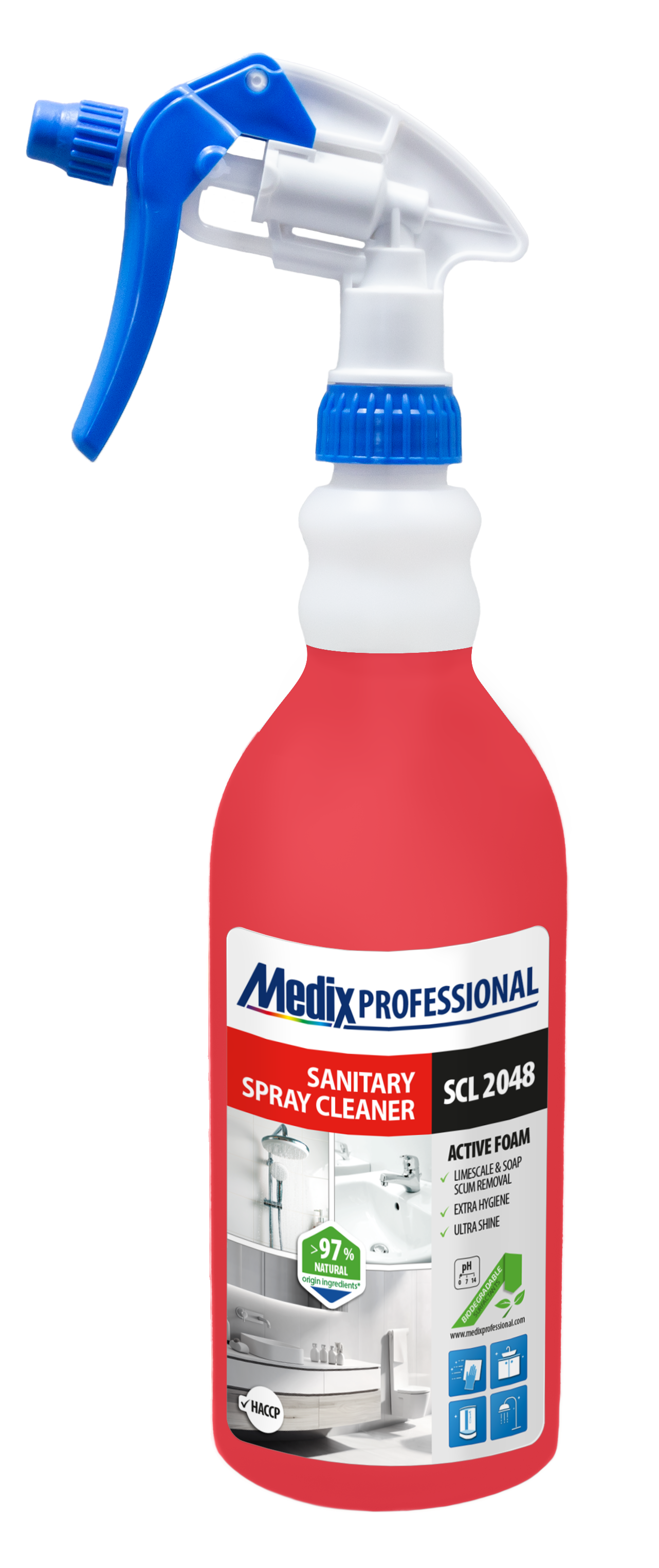 Spray profesional pentru baie – Medix SCL 2048 – 750ml, anti-calcar, igienizare completă
