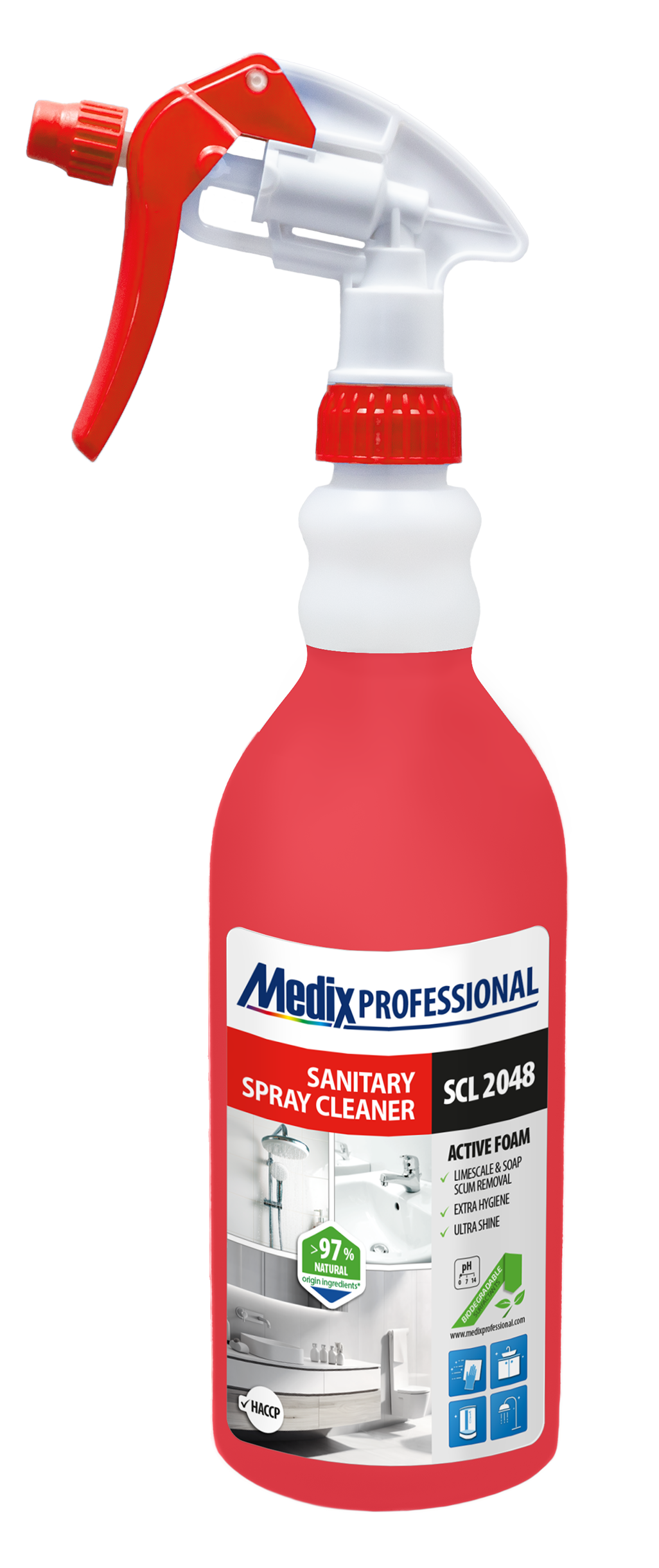 Spray profesional pentru baie – Medix SCL 2048 – 750ml, anti-calcar, igienizare completă