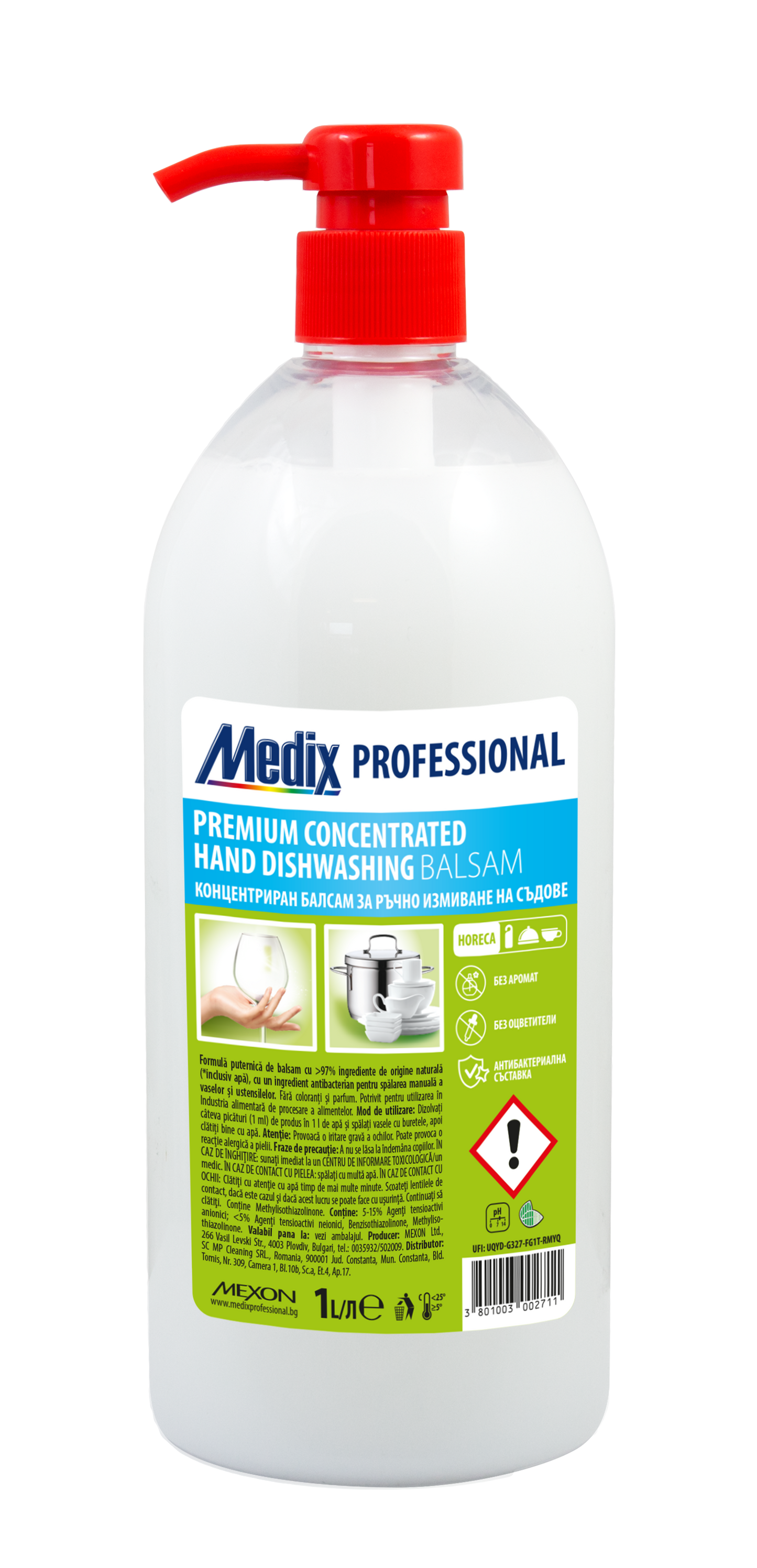 Medix Professional DW 4101 – Detergent Vase-Balsam Premium cu Antibacterian (1L)