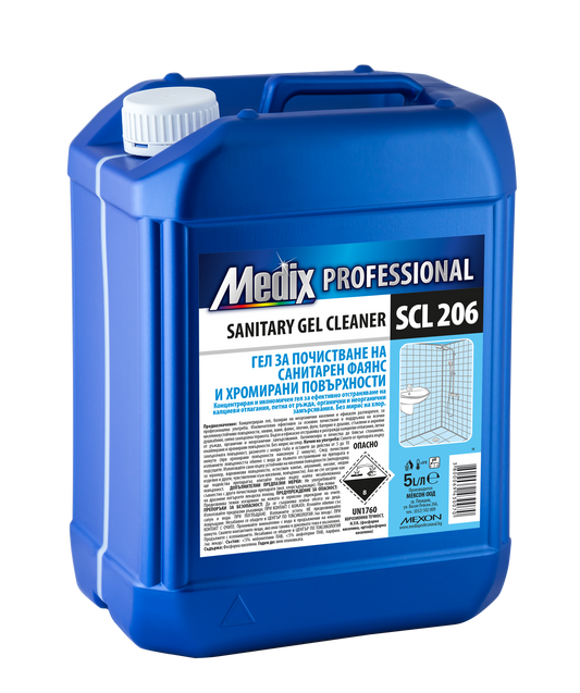 Medix Professional SCL 206 – Gel de curățare sanitară pentru faianță și suprafețe cromate, 5L
